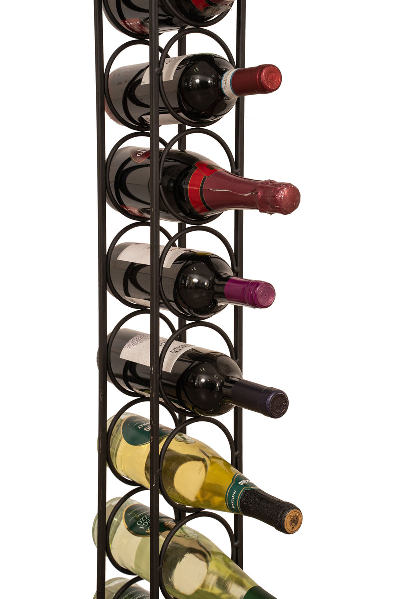 Biscottini Porta bottiglie in ferro battuto finitura nera anticata Cantinetta Offerta