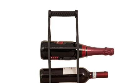 Biscottini Porta bottiglie in ferro battuto finitura nera anticata Cantinetta Offerta