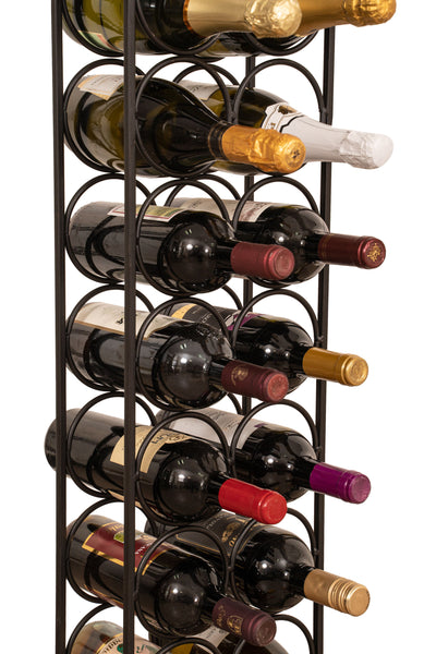 Biscottini Porta bottiglie in ferro battuto finitura nera anticata Molto stabile robusta