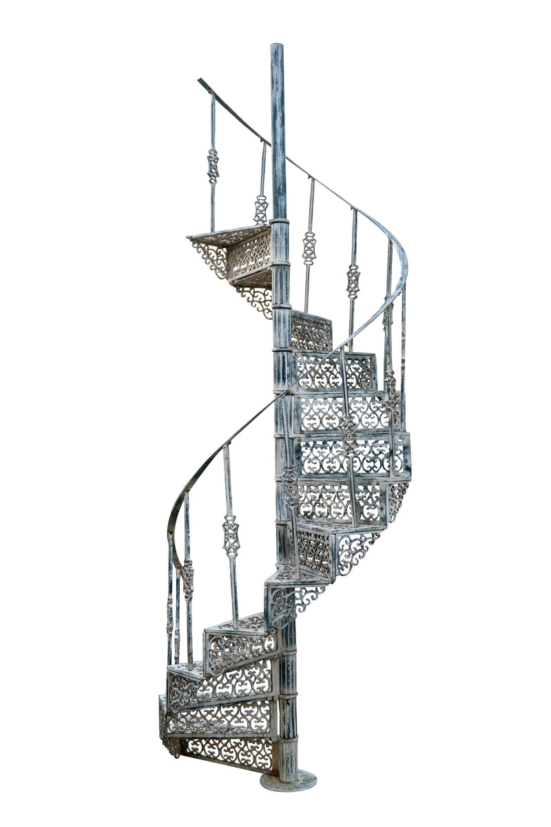 Biscottini Scala a chiocciola in fusione ghisa finitura anticata Molto stabile, robusta