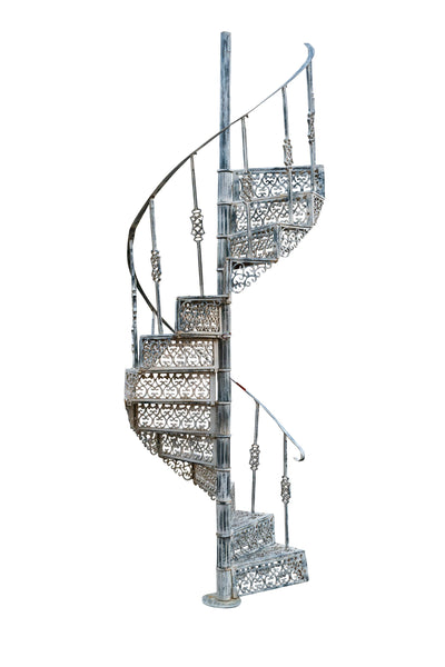 Biscottini Scala a chiocciola in fusione ghisa finitura anticata Molto stabile, robusta