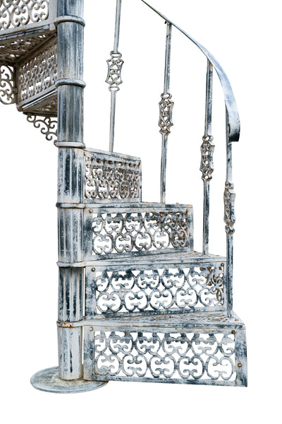 Biscottini Scala a chiocciola in fusione ghisa finitura anticata Molto stabile, robusta