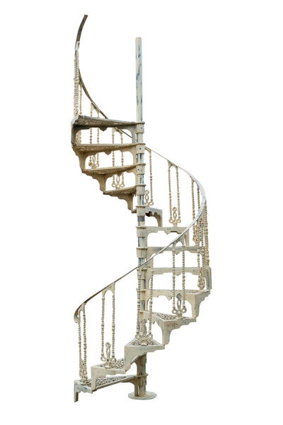 Biscottini Scala a chiocciola in fusione ghisa finitura anticata Molto stabile, robusta