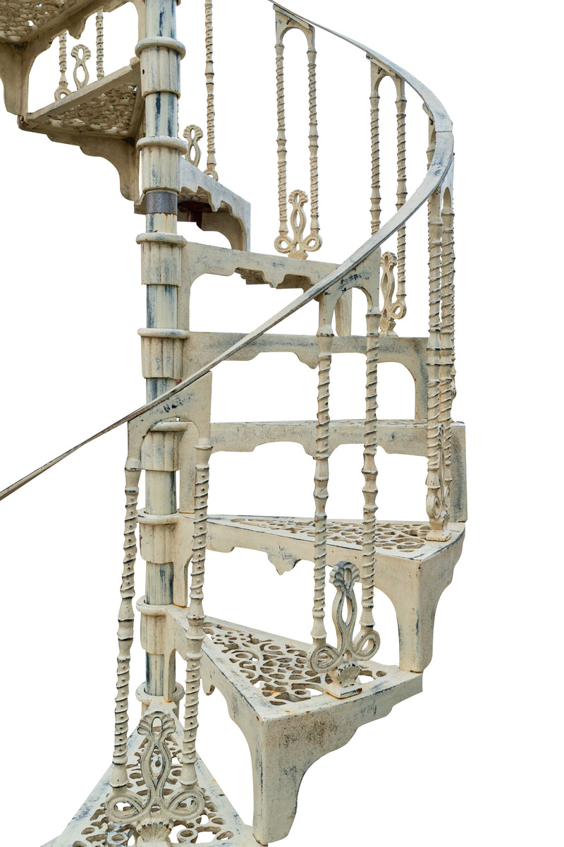 Biscottini Scala a chiocciola in fusione ghisa finitura anticata Molto stabile, robusta