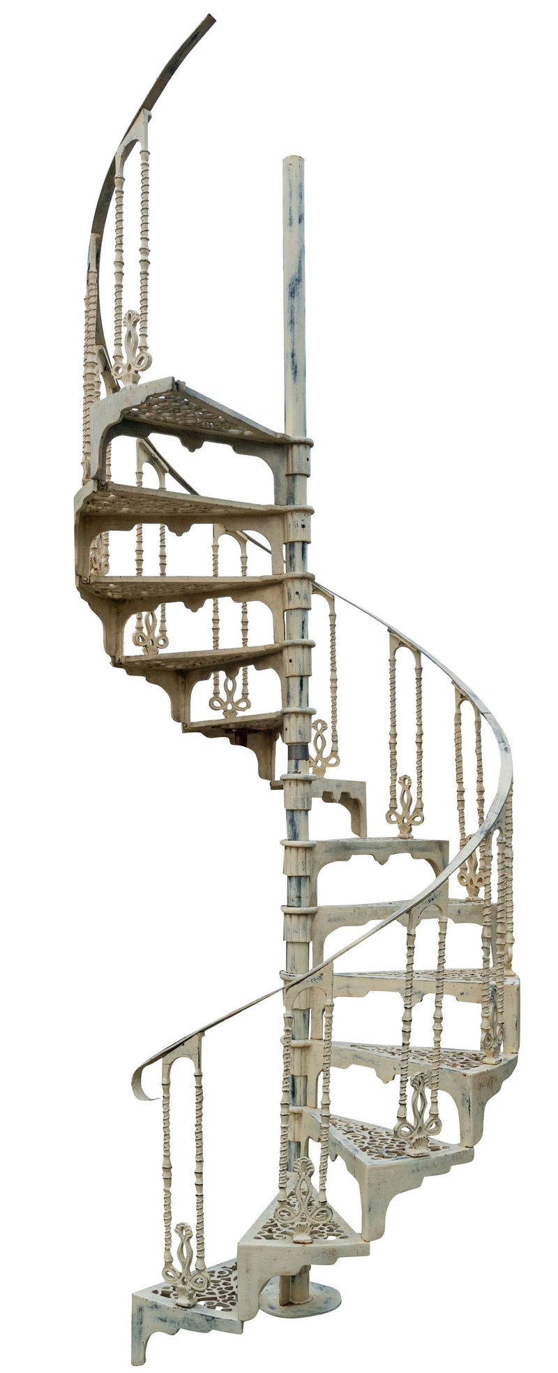 Biscottini Scala a chiocciola in fusione ghisa finitura anticata Molto stabile, robusta