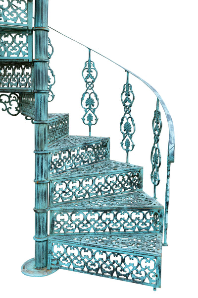 Biscottini Scala a chiocciola in fusione ghisa finitura anticata Molto stabile, robusta