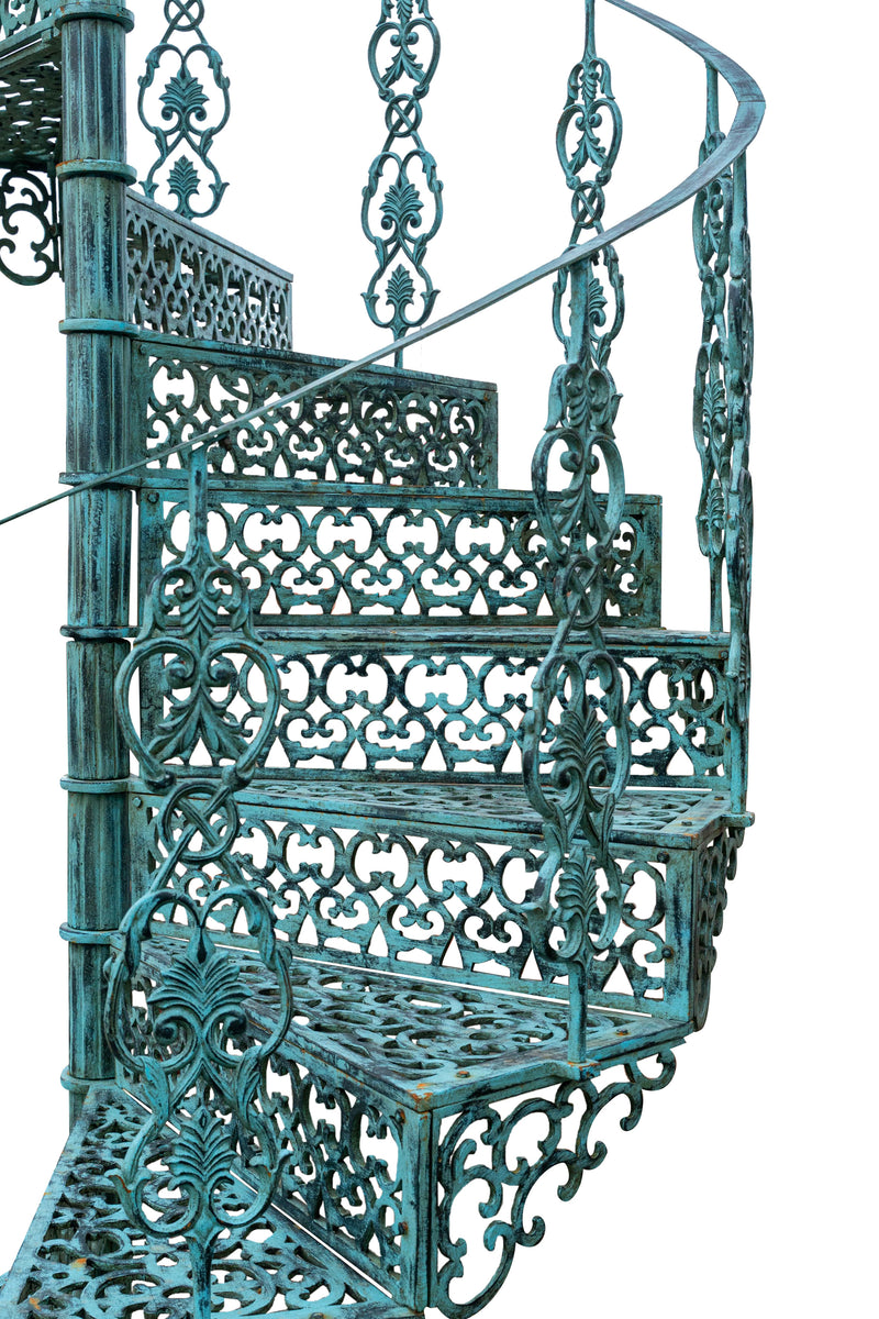 Biscottini Scala a chiocciola in fusione ghisa finitura anticata Molto stabile, robusta