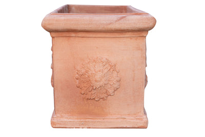 Biscottini Cassetta fioriera in Terracotta festonato 100% Made in Italy interamente Lavorata a Mano