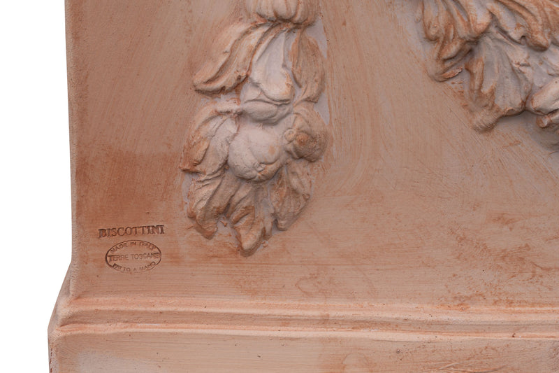Biscottini Cassetta fioriera in Terracotta festonato 100% Made in Italy interamente Lavorata a Mano