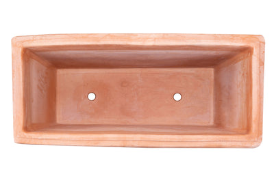 Biscottini Cassetta fioriera in Terracotta 100% Made in Italy interamente Lavorata a Mano