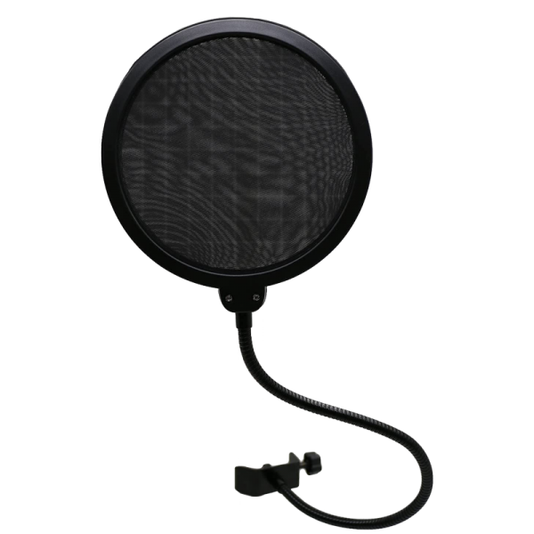 Braccio Supporto Regolabile da tavolo per Microfono e Smartphone con Filtro Antipop- Ragno- Clips