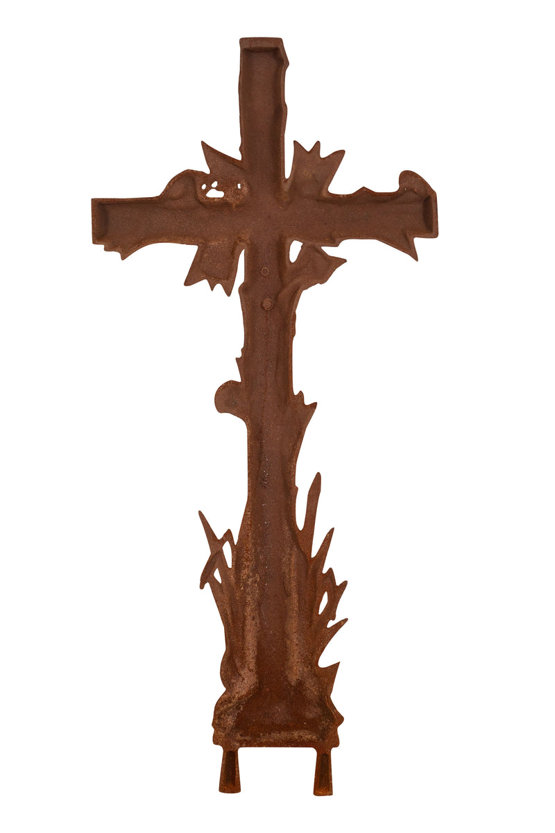 Biscottini Croce in fusione di ghisa finitura ruggine naturale Riproduzione antica