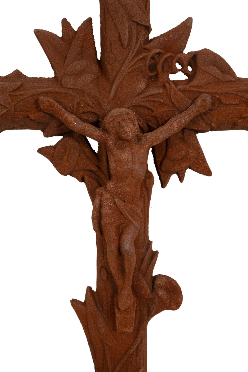 Biscottini Croce in fusione di ghisa finitura ruggine naturale Riproduzione antica