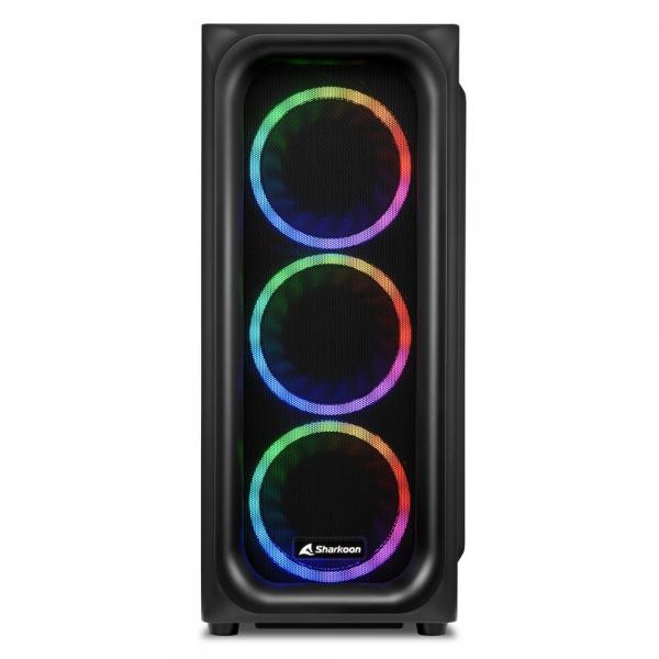 SHARKOON CASE TK5M RGB ATX 1XUSB 3.2, 2XUSB 3.0, VETRO TEMPERATO, 3X120MM FAN FRONT
