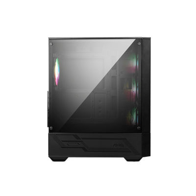 MSI MAG Forge 112R e' uno case mid-tower dotato di pannello in vetro temperato e ventole pre-installate ARGB.