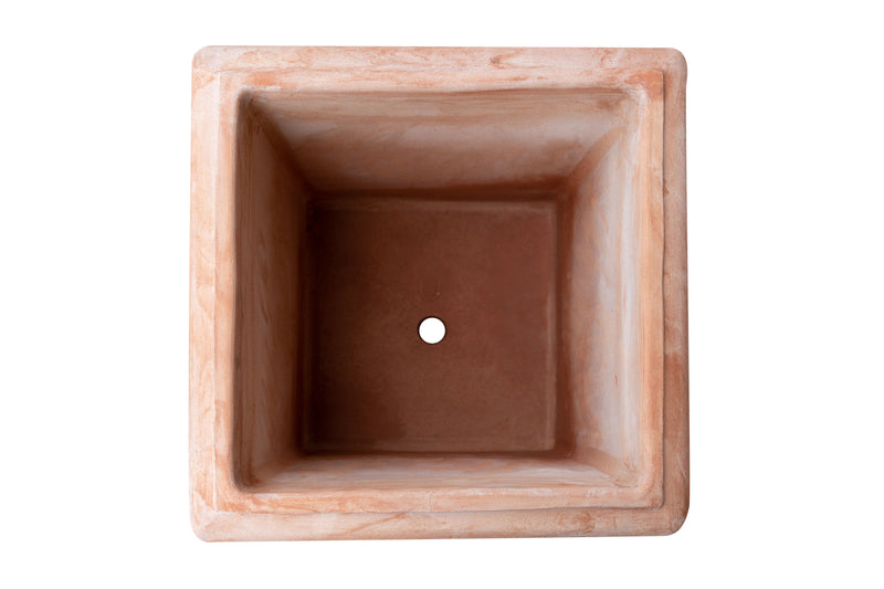 Biscottini Vaso cubo in Terracotta 100% Made in Italy interamente Lavorata a Mano Offerta