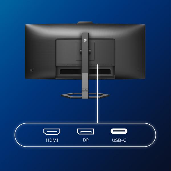 PHILIPS MONITOR CURVO 34 WLED VA 21:9 UWQHD 4MS, DP/HDMI, USB-C DOCKING, WEBCAM, REG ALTEZZA, MULTIM