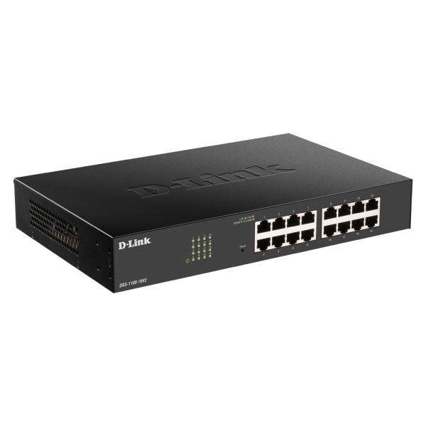 D-LINK SWITCH POE 24 PORTE GIGABIT SMART MANAGED, FANLESS, 802.1Q VLAN, 802.1p QoS, 11 RACKMOUNT INSTALLATION
