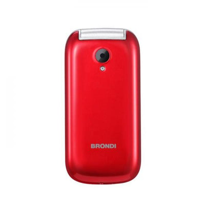 BRONDI STONE+ (ROSSO) - TELEFONO CELLULARE PER ANZIANI - TORCIA - FOTOCAMERA