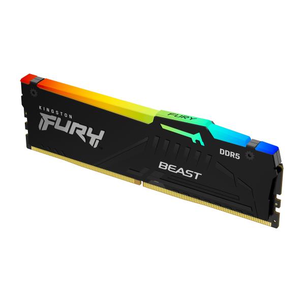 Memoria Ram Kingston Beast Fury RGB - 16Gb - DDR5 - CL40 - 1.25V - 5200Mhz - Per desktop