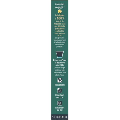 Vaso da fiori - DEROMA - Vaso Save R - 58L - 48cm - Bianco