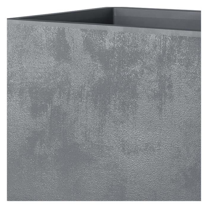 Vaso da fiori Cube - DEROMA - Millennium R - Grigio cenere - Autoirrigante - 39 cm