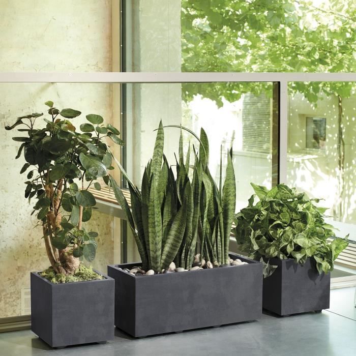 Vaso Cubo - DEROMA - Millennium R - Antracite - Con riserva d&