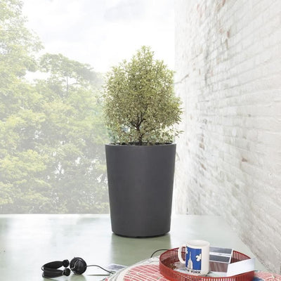 Vaso portafiori - DEROMA - Millennium R - Antracite - Con riserva d'acqua - Altezza - 53 cm