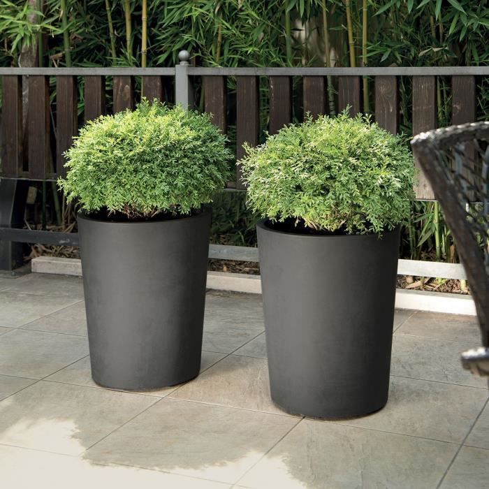 Vaso portafiori - DEROMA - Millennium R - Antracite - Con riserva d&