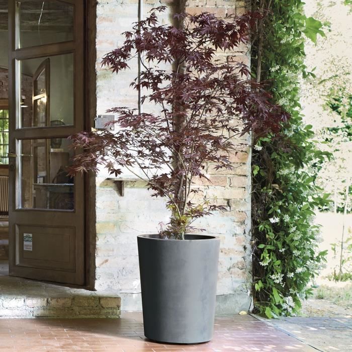 Vaso per fiori - DEROMA - Millennium R - Grigio cenere - Con riserva d&