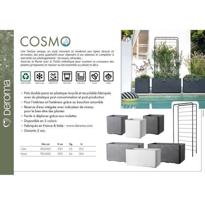 Fioriera Muret - DEROMA - Cosmo - Antracite - Con riserva d&