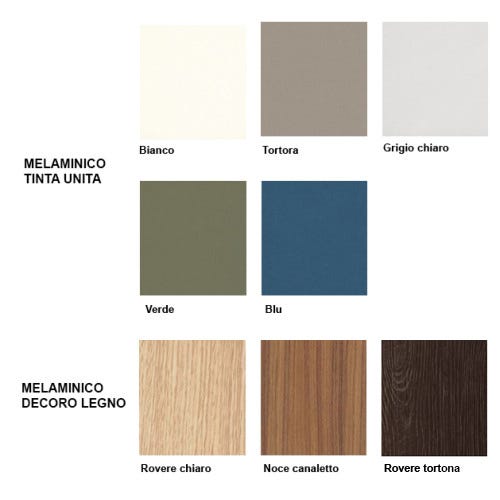 Casellario a 9 posti con struttura bianca in melaminico e ante colorate cm. 153,1x55x156,4h