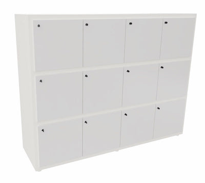 Casellario per ufficio con 12 vani in melaminico cm. 203,5x55x156,4h