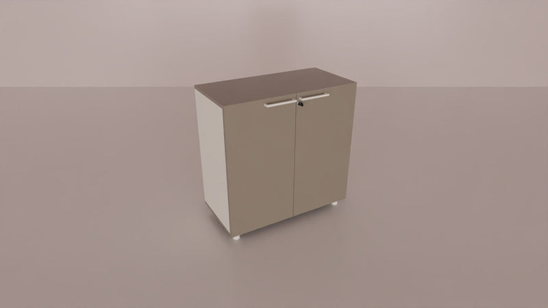 Contenitore per ufficio con 2 ante in melaminico in vari colori cm. 80x40x76h