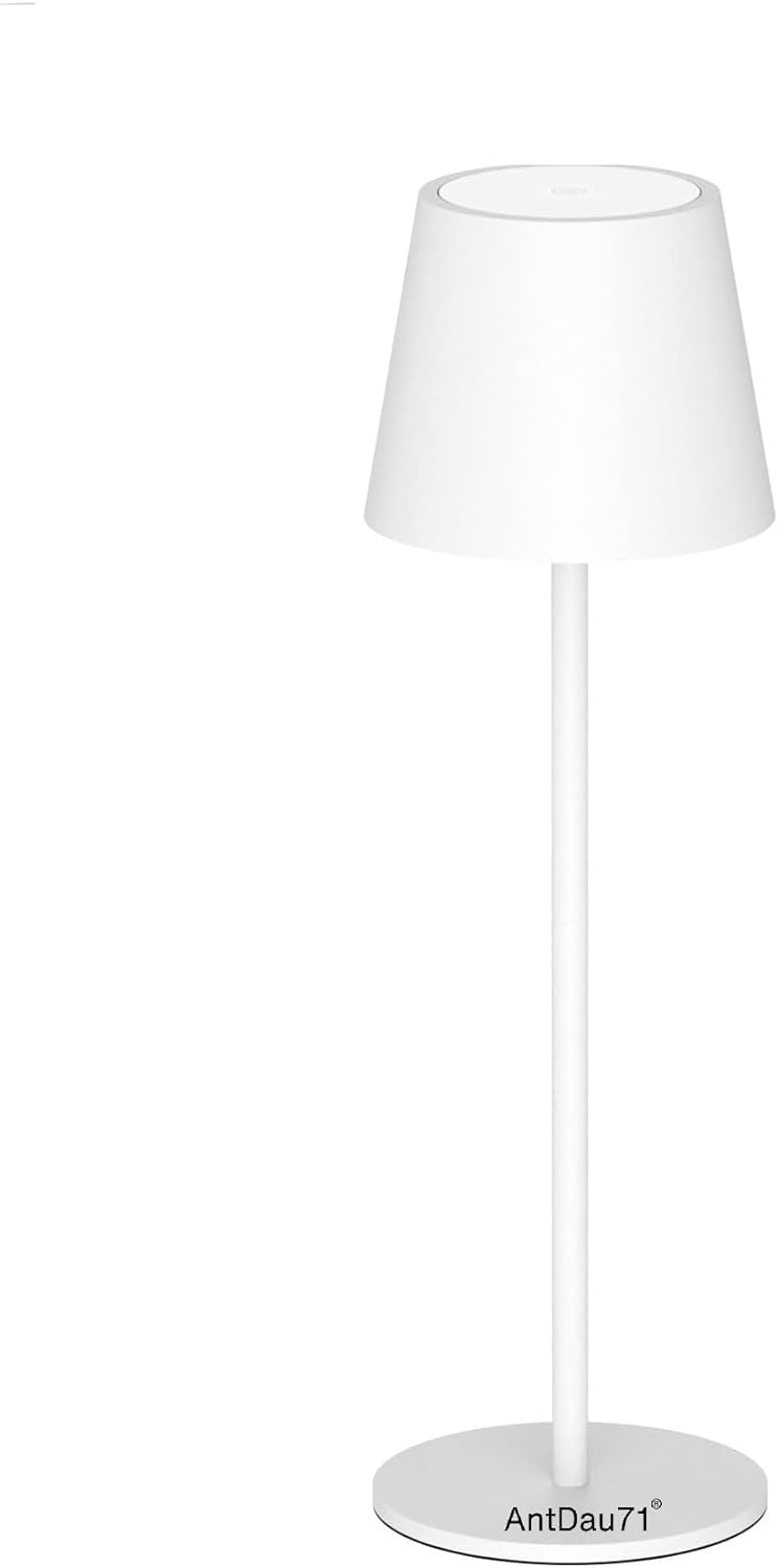 Lampada da Tavolo Touch Ricaricabile USB Alluminio Satinato Abatjour Ristoranti