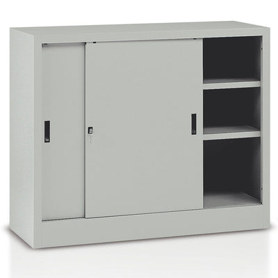 Armadio metallico a porte scorrevoli da ufficio per archiviazione faldoni cm. 150x45x116h