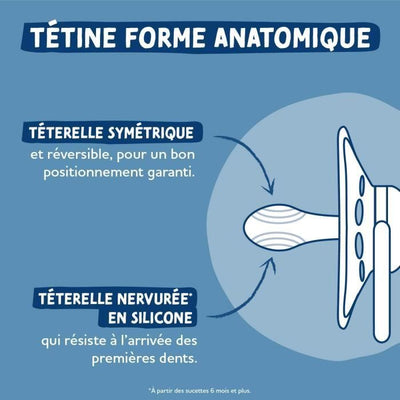 Ciucci anatomici Duo - DODIE - EDL A102 - +6 mesi - Ippopotamo