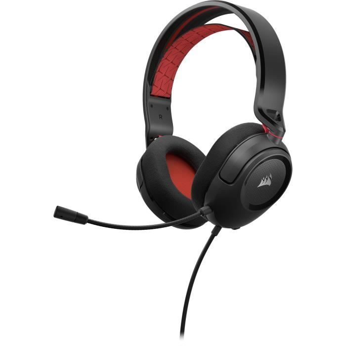 Cuffie Stereo - CORSAIR - HS35 V2 - Rosse, Multipiattaforma