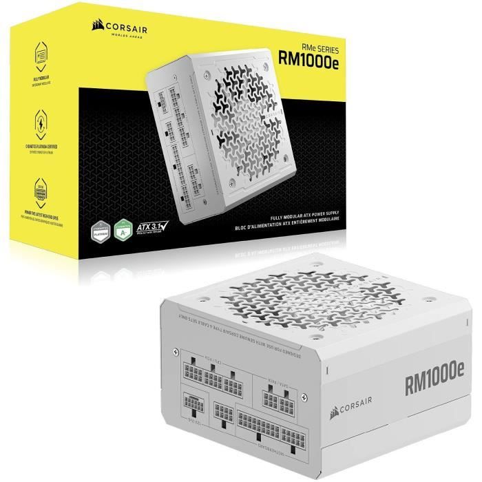 Alimentatore per PC - CORSAIR - CP-9020294-EU - RMe White Series RM1000e White