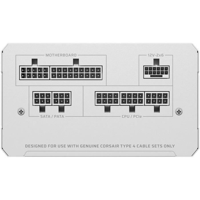 Alimentatore per PC - CORSAIR - RM850e Bianco - 850 W - ATX 3.1 - 80 PLUS Gold