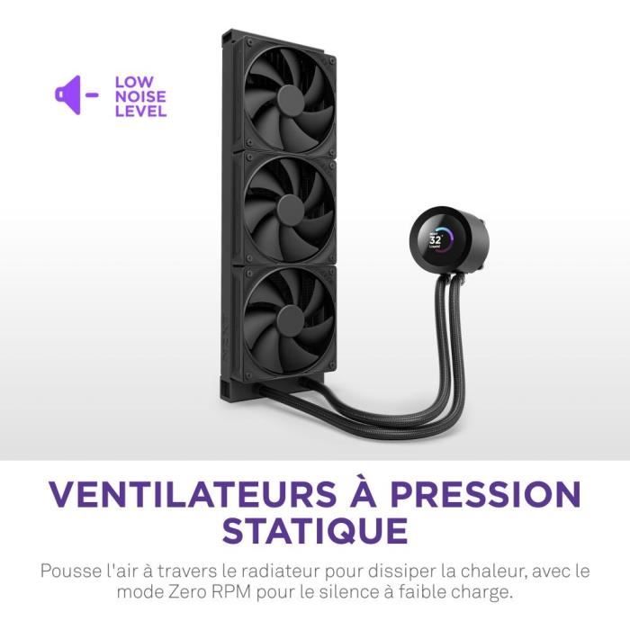 Raffreddamento ad acqua - NZXT - RL-KN360-B2 - Kraken Plus 360 - Schermo LCD personalizzabile da 1,54" - Nero