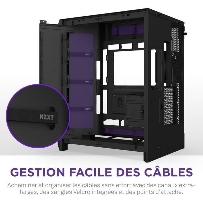 Case Mid-Tower - NZXT - H9 Flow RGB - Doppia camera - Ventole RGB incluse - Nero