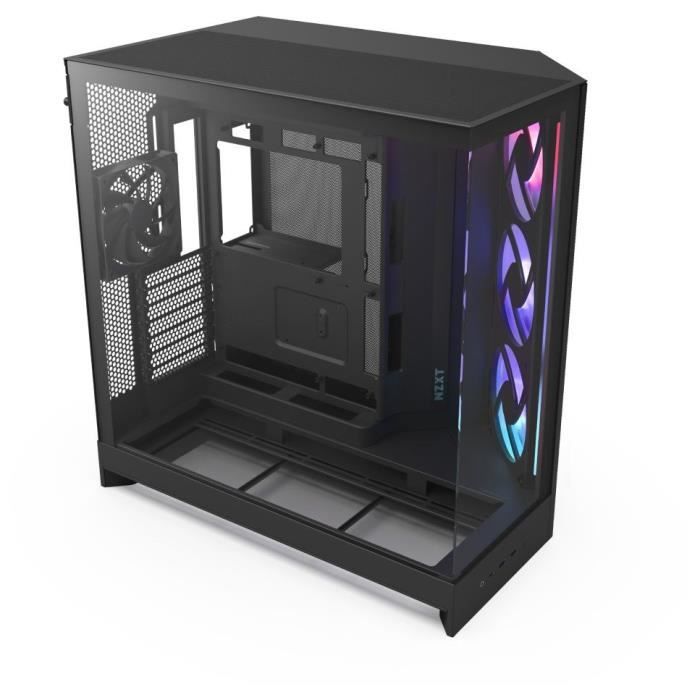 Case Mid-Tower - NZXT - H9 Flow RGB - Doppia camera - Ventole RGB incluse - Nero