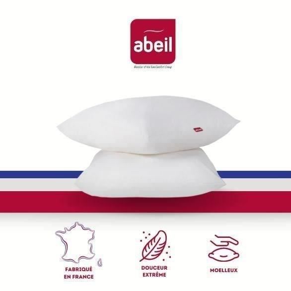 ABEIL Set di 2 morbidi cuscini - 60 x 60 cm - Bianco