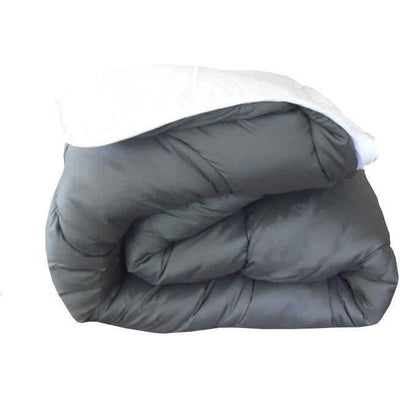 ABEIL Piumino bicolore - 140 x 200 cm - Bianco e grigio