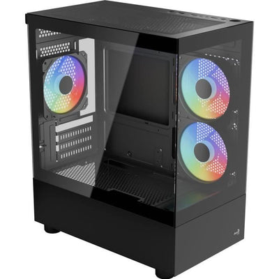 Case PC - AEROCOOL - Viewport Mini-G V1 - Mini Tower - M-ATX - Vetro temperato - F-RGB - Nero