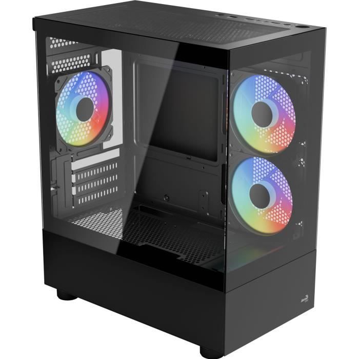 Case PC - AEROCOOL - Viewport Mini-G V1 - Mini Tower - M-ATX - Vetro temperato - F-RGB - Nero