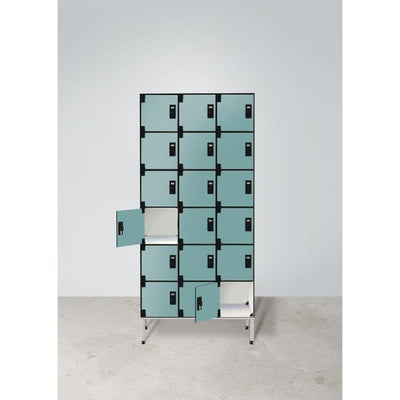 Armadio casellario in laminato stratificato HPL a 18 posti cm. 93,2x50x200h