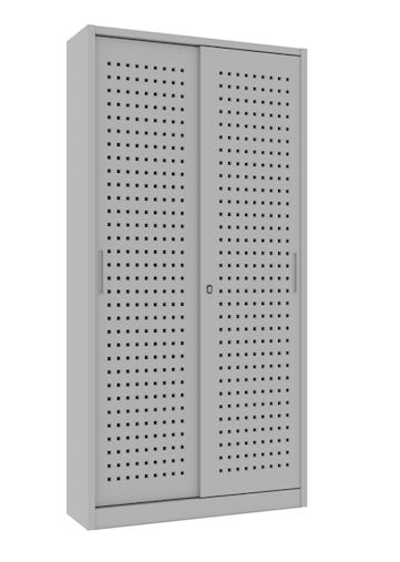 Armadio per archiviazione documenti da ufficio con ante forate cm. 120x37,5x200H