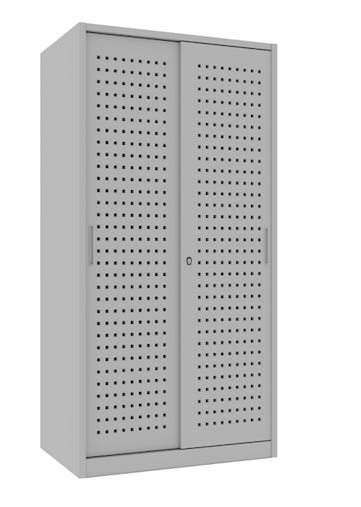 Armadio ufficio con struttura di metallo verniciata e piani ad incastro a gancio cm. 120x60x200H